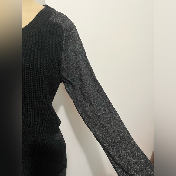 La Scala black knit sweater with glittery sleeves - Picture 6 of 7